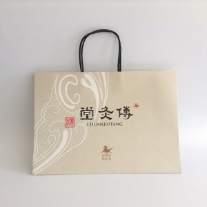 白牛皮手提袋